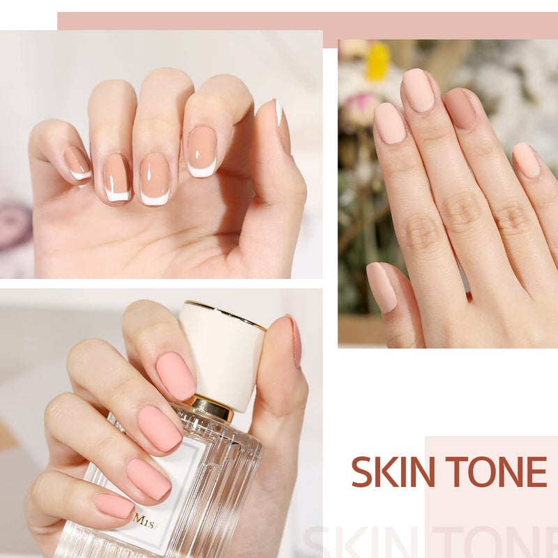 GAOY Nude Pink Gel Nail Polish Set, 6 Neutral Colors Beige Skin Tone Soak Off UV Light Cure Gel Polish Kit for Salon and Nail Art DIY at Home - Image 5