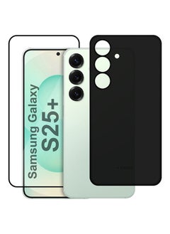 KZDOO 2Packs Case for Galaxy S25 Plus Air Skin Case All Around Full Protection Ultra Slim 0.3mm Thickness 4g Feather Weight with 3D Screen Protector - Black  - Image 1