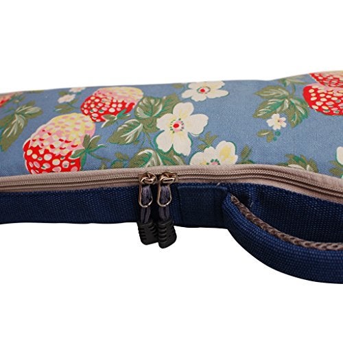 MUSIC FIRST® Canvas 21" Soprano Vintage style “Strawberry Flowers”, Ukulele Bag Ukulele Case Ukulele Cover, New Arrial, Original Design (21 inch Soprano, Strawberry Flowers) - Image 5