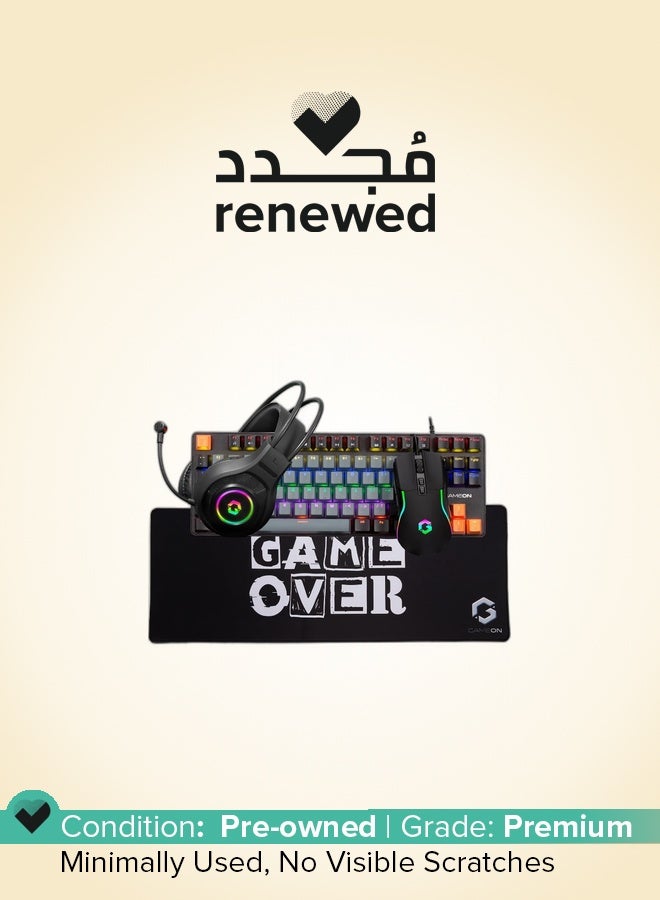 GAMEON مجدد - لوحة مفاتيح الألعاب GAMEON VIPER XI، ماوس، وسادة ماوس، وسماعة رأس - حزمة شاملة - Image 1