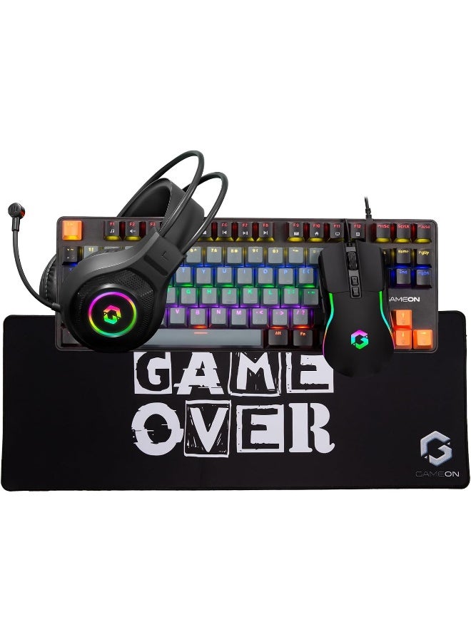 GAMEON مجدد - لوحة مفاتيح الألعاب GAMEON VIPER XI، ماوس، وسادة ماوس، وسماعة رأس - حزمة شاملة - Image 2