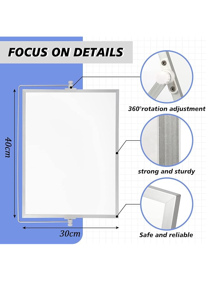 Bolivia's Small Whiteboard With Stand Dry Erase White Board With 8 Whiteboard Markers 4 Suction Blocks 1 Whiteboard Eraser Double Sided Portable White Board Easel 16In  - Image 4