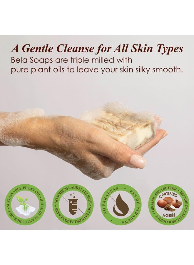 BELA Pure Natural Soaps Triple French Milled Moisturizing Natural Soap Bars - Sandalwood - Made in Australia - Holiday Gifts for Him/Her- 6 pack (3.5 oz each) - Image 3