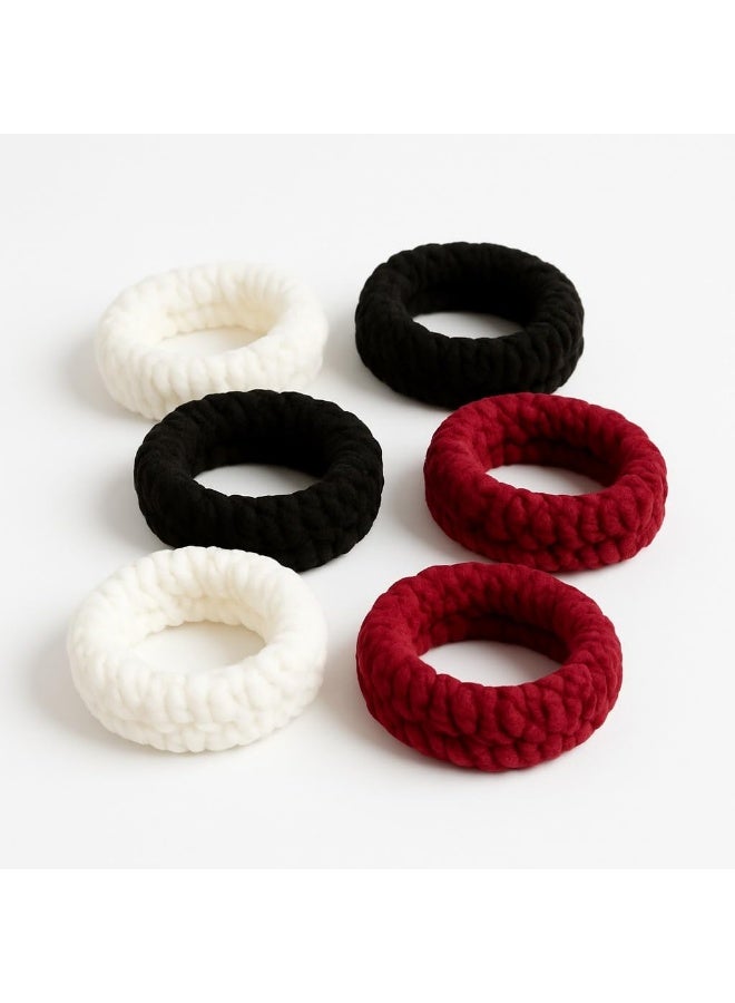 ٦ قطع توك شعر قماش ناعم – ألوان متعددة – مرنة وأنيقة ومريحة للنساء والبنات - Image 1