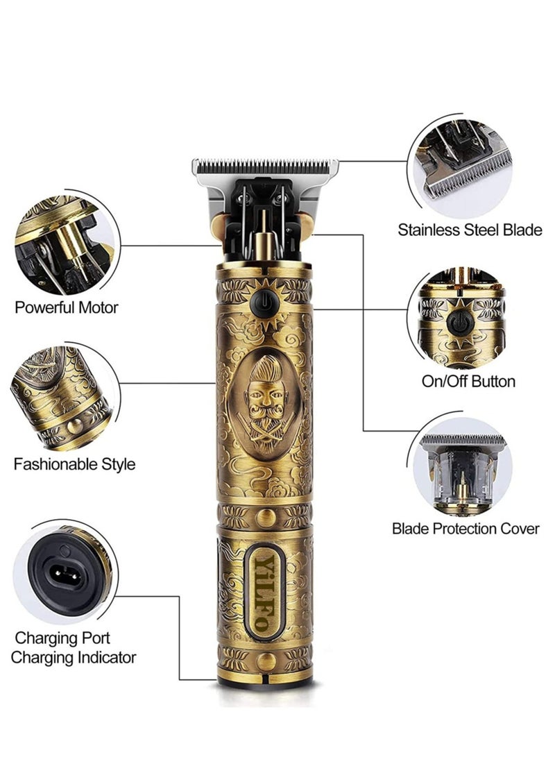 Hair Clippers Men,Beard Trimmer Men with Combs,Professional Rechargeable Precision Sharp T-Blade Grooming Kits - Image 4