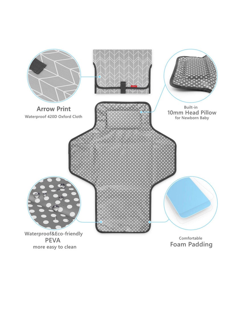 Gonice Portable Changing Pad for Baby|Travel Baby Changing Pads for Moms, Dads|Waterproof Portable Changing Mat  - Image 5