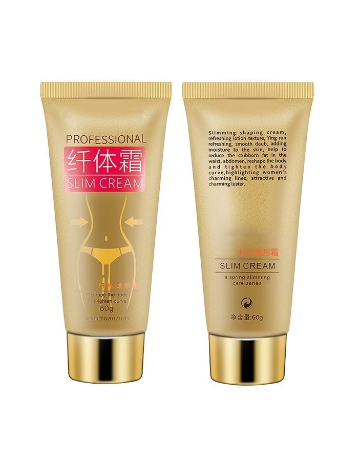 Estink كريم تخسيس، 60غ كريم تخسيس الجسم كريم تدليك رقيق كريم مضاد للسيلوليت لتشكيل الخصر - Image 4