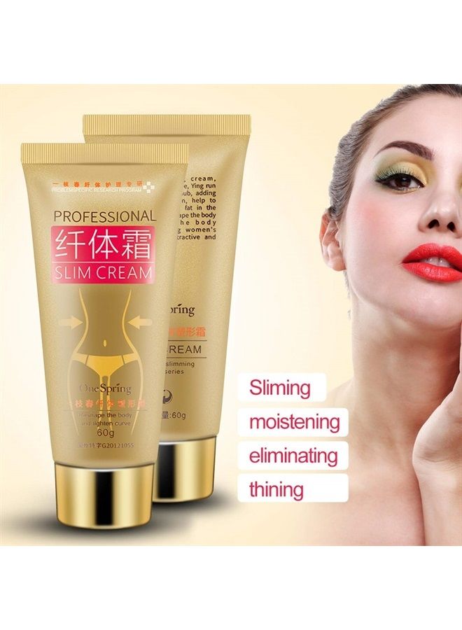 Estink كريم تخسيس، 60غ كريم تخسيس الجسم كريم تدليك رقيق كريم مضاد للسيلوليت لتشكيل الخصر - Image 2
