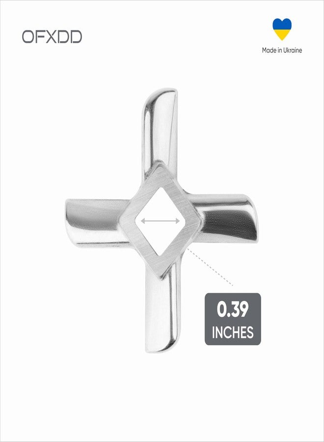 OFXDD Replacement Meat Grinder Blade 3 Pcs - Size #8 - Universal Stainless Steel Blades for Meat Grinders - Grinding Accessories Parts - Image 4