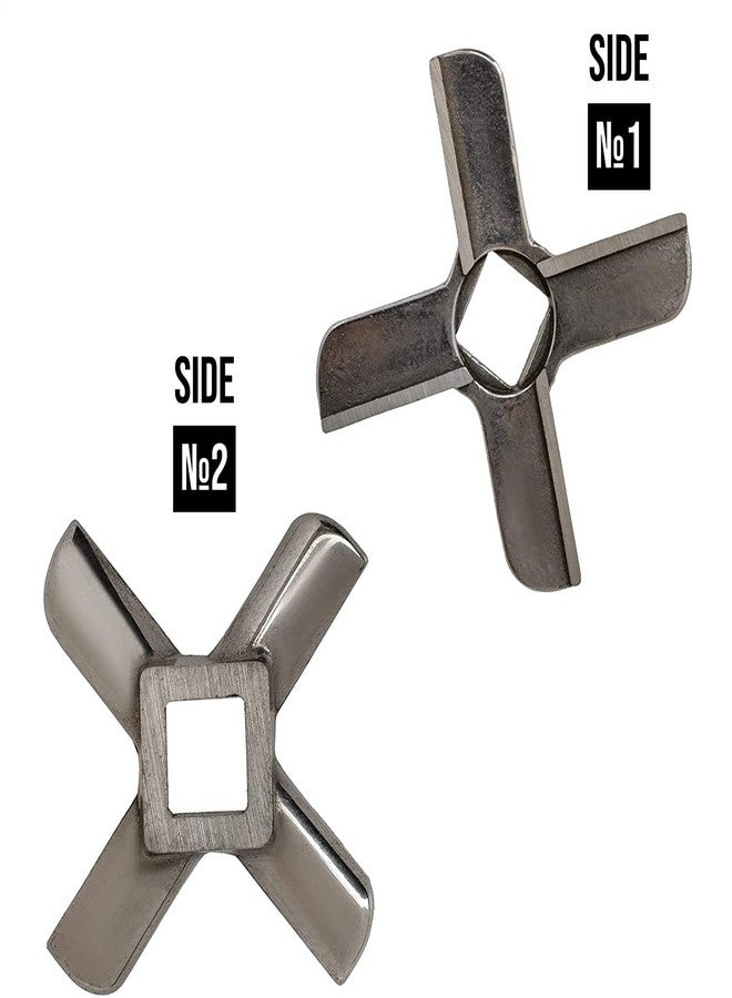 OFXDD Replacement Meat Grinder Blade 3 Pcs - Size #8 - Universal Stainless Steel Blades for Meat Grinders - Grinding Accessories Parts - Image 3