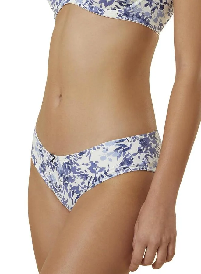 ترايامف Triumph Women's Floral Brief (755I868_Blue - Dark Combination_L)