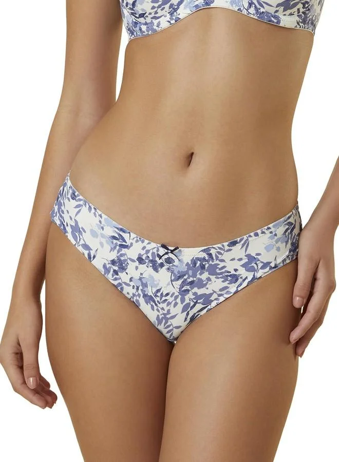 ترايامف Triumph Women's Floral Brief (755I868_Blue - Dark Combination_L)