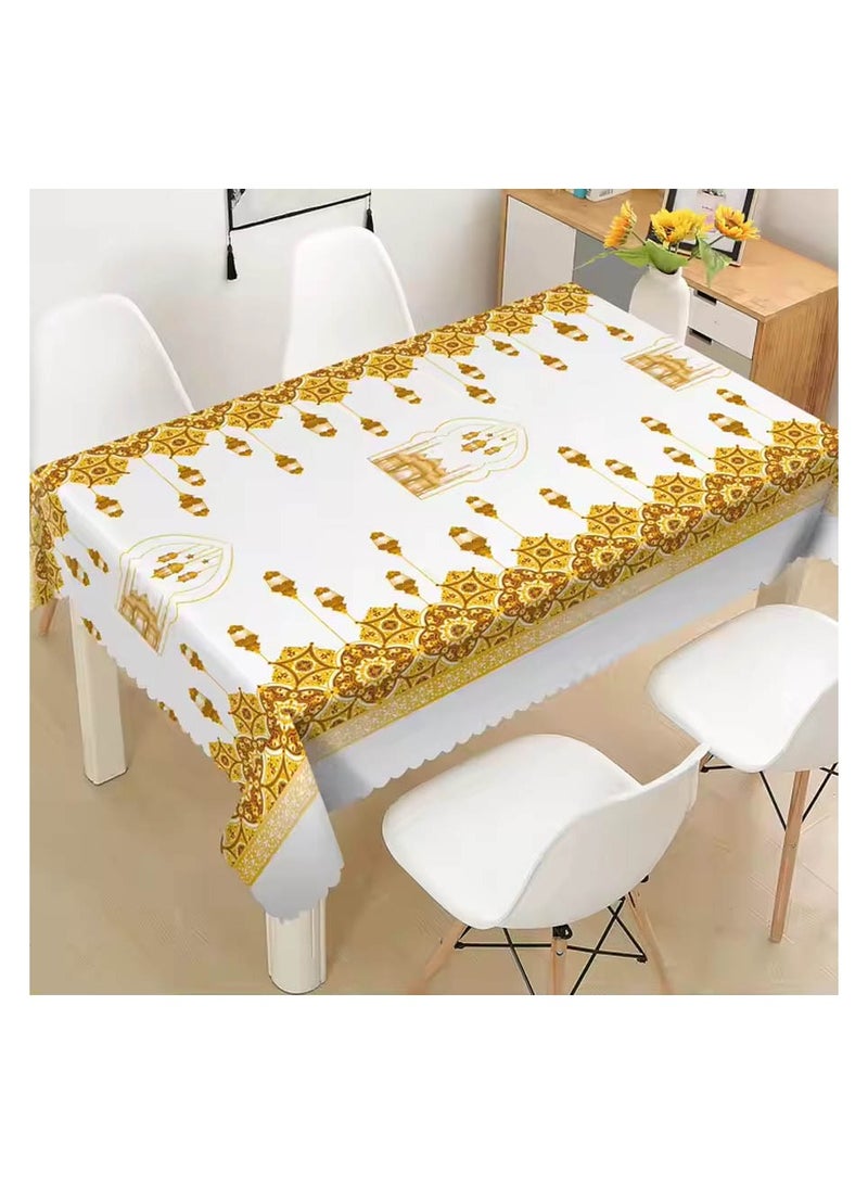 A tablecloth with an Islamic print that expresses the month of Ramadan, waterproof 150*120 cm