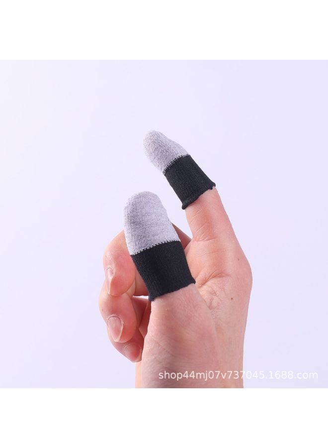Hand-swimming Finger Set E-sports Game Finger Set 24-pin Ultra-thin Silver Fiber Anti-slip Anti-sweat Professional Chicken Eating And Walking Artifact-Product Color:God's Set Of White Tigers [a Pair With Packaging]]  - Image 1