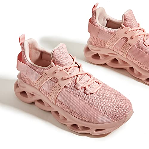 LUCKY STEP Women's Chunky Platform Tie Dye Rainbow Sneakers Tennis Running Fashion Shoes(Mauve, 10 B(M) US) - Image 4