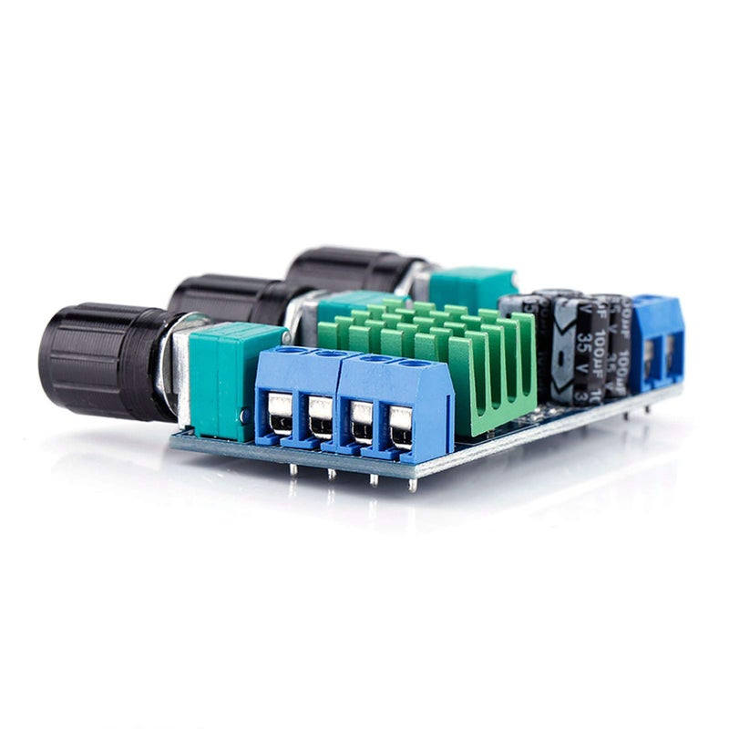 لوحة مكبر صوت رقمي ثنائي القنوات 80 واط DC 12V 24V مع تحكم قابل للتعديل في الباس والتربل ومستوى الصوت - Image 5
