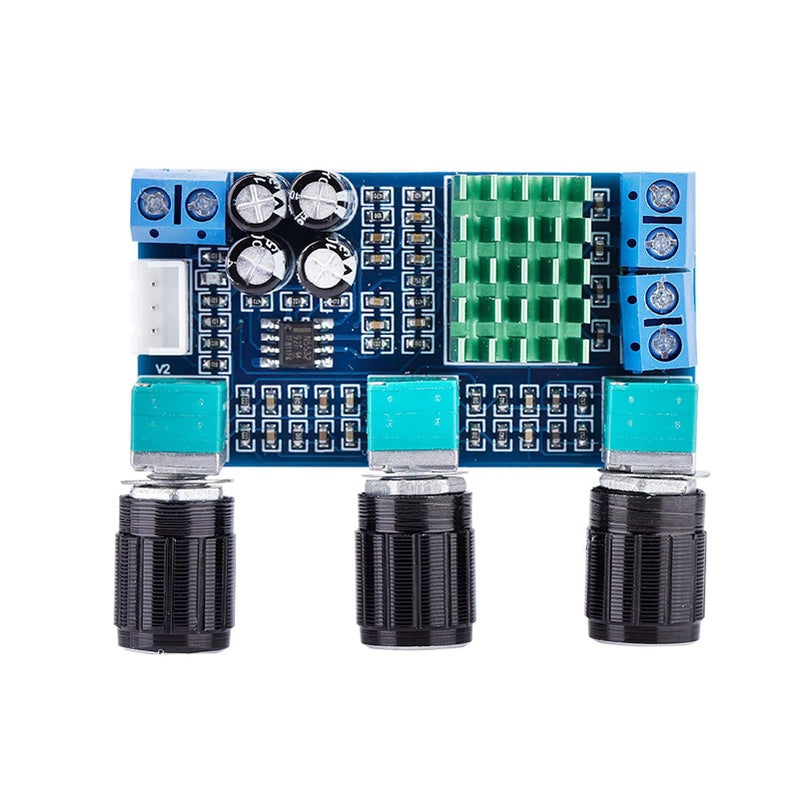 لوحة مكبر صوت رقمي ثنائي القنوات 80 واط DC 12V 24V مع تحكم قابل للتعديل في الباس والتربل ومستوى الصوت - Image 2