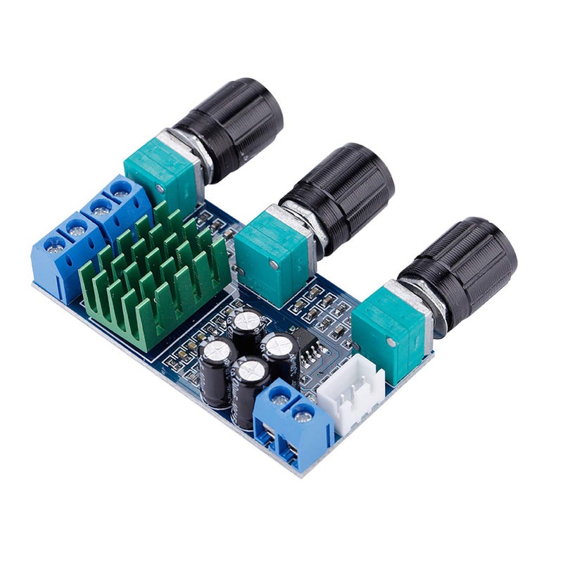 لوحة مكبر صوت رقمي ثنائي القنوات 80 واط DC 12V 24V مع تحكم قابل للتعديل في الباس والتربل ومستوى الصوت - Image 3