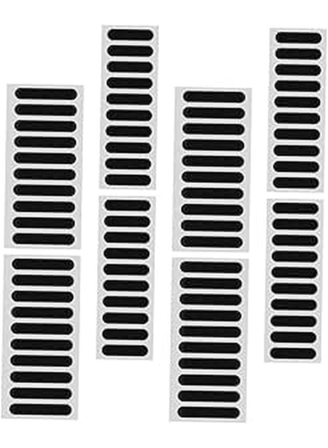 80 Pieces Black Speaker Dust Mesh Stickers Protective Adhesive Covers for Mobile Phone Speakers - Image 1