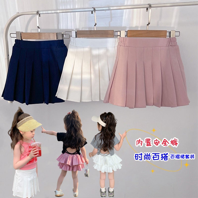 Children'S Day Pleated Skirt Korean Style Jk Skirt Showy Skirt New Style Zhongda Girls College Style Girls Culottes - Image 2