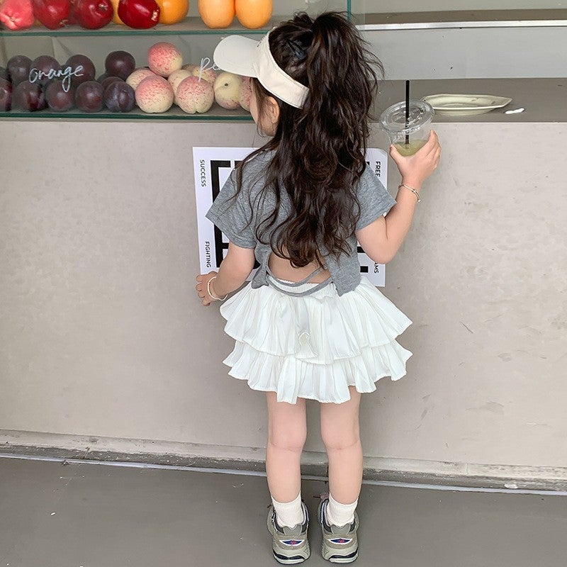 Children'S Day Pleated Skirt Korean Style Jk Skirt Showy Skirt New Style Zhongda Girls College Style Girls Culottes - Image 4