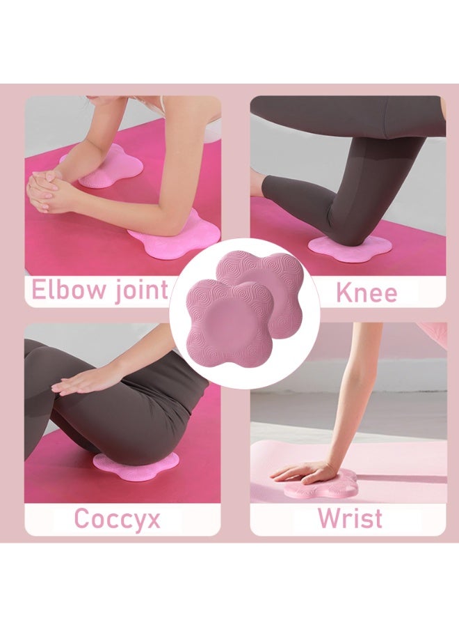 وينر مجموعة من قطعتين من وسادات الركبة لليوجا - وسادة ركبة من الفوم السميك للغاية للركبتين والمرفقين والمعصمين والرأس - أساسيات اليوجا للنساء والرجال، تمارين البيلاتس غير القابلة للانزلاق، التأمل، تمارين الأرضية - Image 3