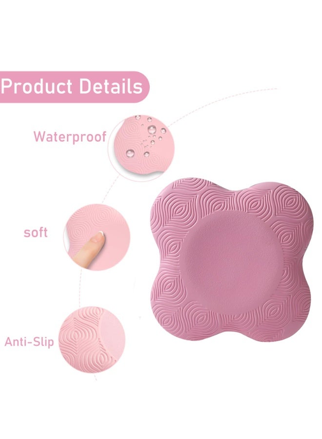 وينر مجموعة من قطعتين من وسادات الركبة لليوجا - وسادة ركبة من الفوم السميك للغاية للركبتين والمرفقين والمعصمين والرأس - أساسيات اليوجا للنساء والرجال، تمارين البيلاتس غير القابلة للانزلاق، التأمل، تمارين الأرضية - Image 2