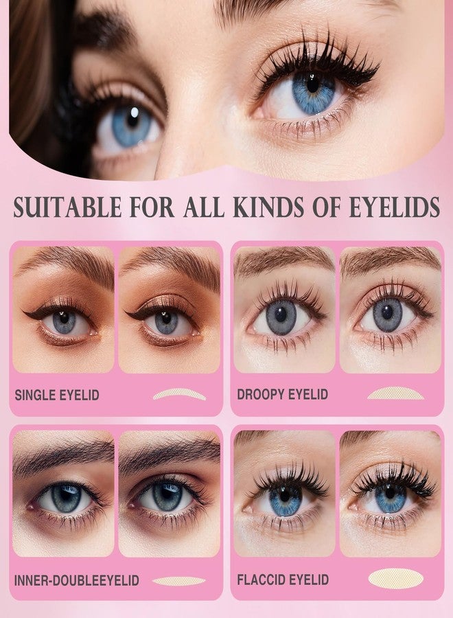 MERETON شرائط رفع الجفن MERETON 810 قطعة، شريط جفن مزدوج غير مرئي للعيون المبطنة، مقاوم للماء، يدوم طويلاً، رفع فوري للعين بدون جراحة للعيون المبطنة، المتدلية، غير المتساوية، أحادية الجفن - Image 3