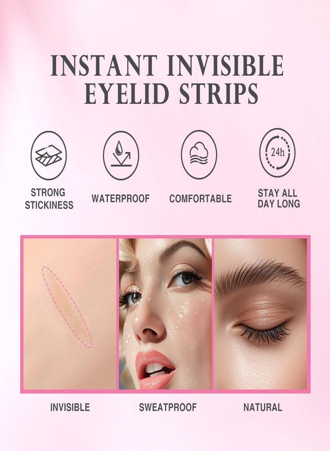 MERETON شرائط رفع الجفن MERETON 810 قطعة، شريط جفن مزدوج غير مرئي للعيون المبطنة، مقاوم للماء، يدوم طويلاً، رفع فوري للعين بدون جراحة للعيون المبطنة، المتدلية، غير المتساوية، أحادية الجفن - Image 4