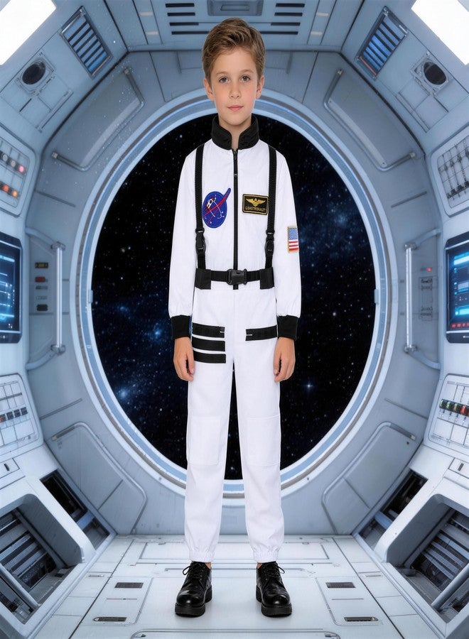 Davsolly Astronaut Costume for Kids Space Jumpsuit Outfit for Boys’ Career Day Dress Up Cosplay - Image 5