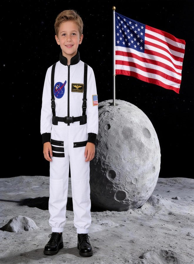 Davsolly Astronaut Costume for Kids Space Jumpsuit Outfit for Boys’ Career Day Dress Up Cosplay - Image 4