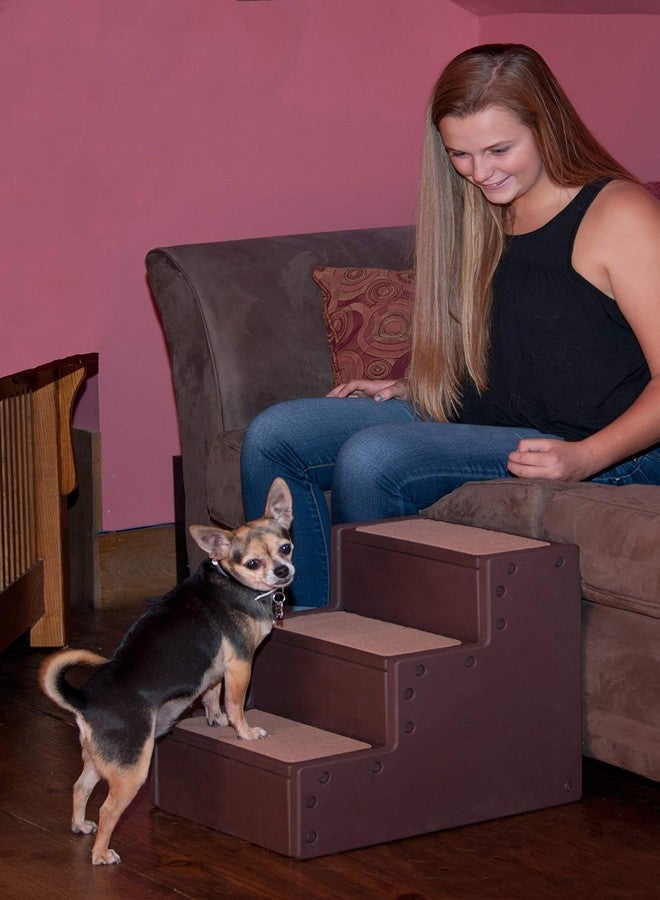 بت جير سلم الحيوانات الأليفة Pet Gear Pet Step III & IV للكلاب والقطط الصغيرة التي يصل وزنها إلى 22.7 كجم، خفيف الوزن، لا يتطلب أدوات، متوفر بـ 13 لونًا، لون موكا، 3 درجات - Image 2