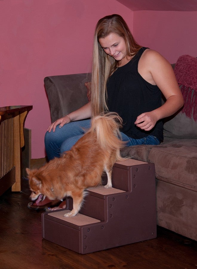 بت جير سلم الحيوانات الأليفة Pet Gear Pet Step III & IV للكلاب والقطط الصغيرة التي يصل وزنها إلى 22.7 كجم، خفيف الوزن، لا يتطلب أدوات، متوفر بـ 13 لونًا، لون موكا، 3 درجات - Image 3