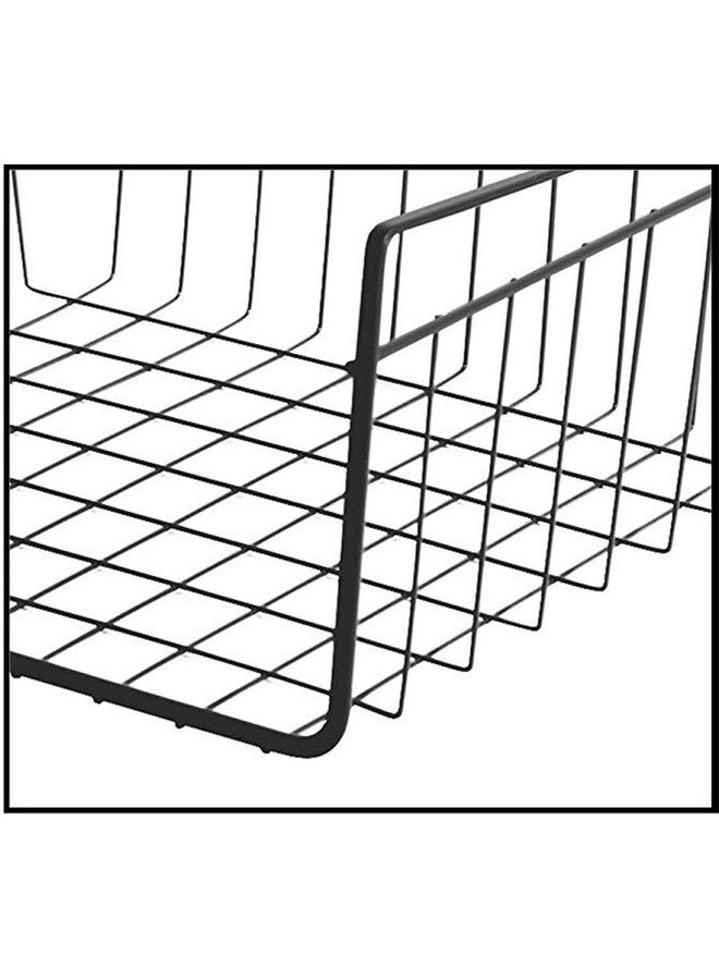 Go Hooked 12 Inch Under shelf Basket | Under Cabinet Storage Organizer | 1 Pc Black | Space Saving, Versatile, Heavy Duty, Sleek, Sturdy, Efficient, Compact and Durable Basket - Image 5