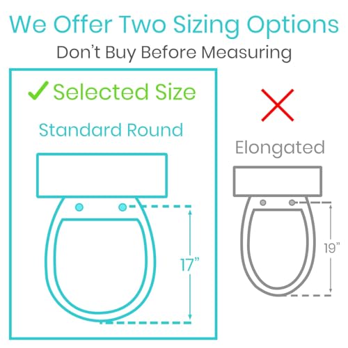 Vive Raised Toilet Seat Riser for Seniors with Handles Handicap Rail Grab Bar Seat for Over Toilet Elevated Safety for Elderly Disabled Medical Standard - Image 5