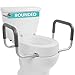 Vive Raised Toilet Seat Riser for Seniors with Handles Handicap Rail Grab Bar Seat for Over Toilet Elevated Safety for Elderly Disabled Medical Standard - Image 1