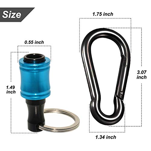 Saipe 6PCS Keychain Extension Bar Aluminum Alloy Screwdriver Bits Holder Set Portable Drill Screw Adapter Quick Release Extension Bar for 1/4inch Hex Shank - Image 3
