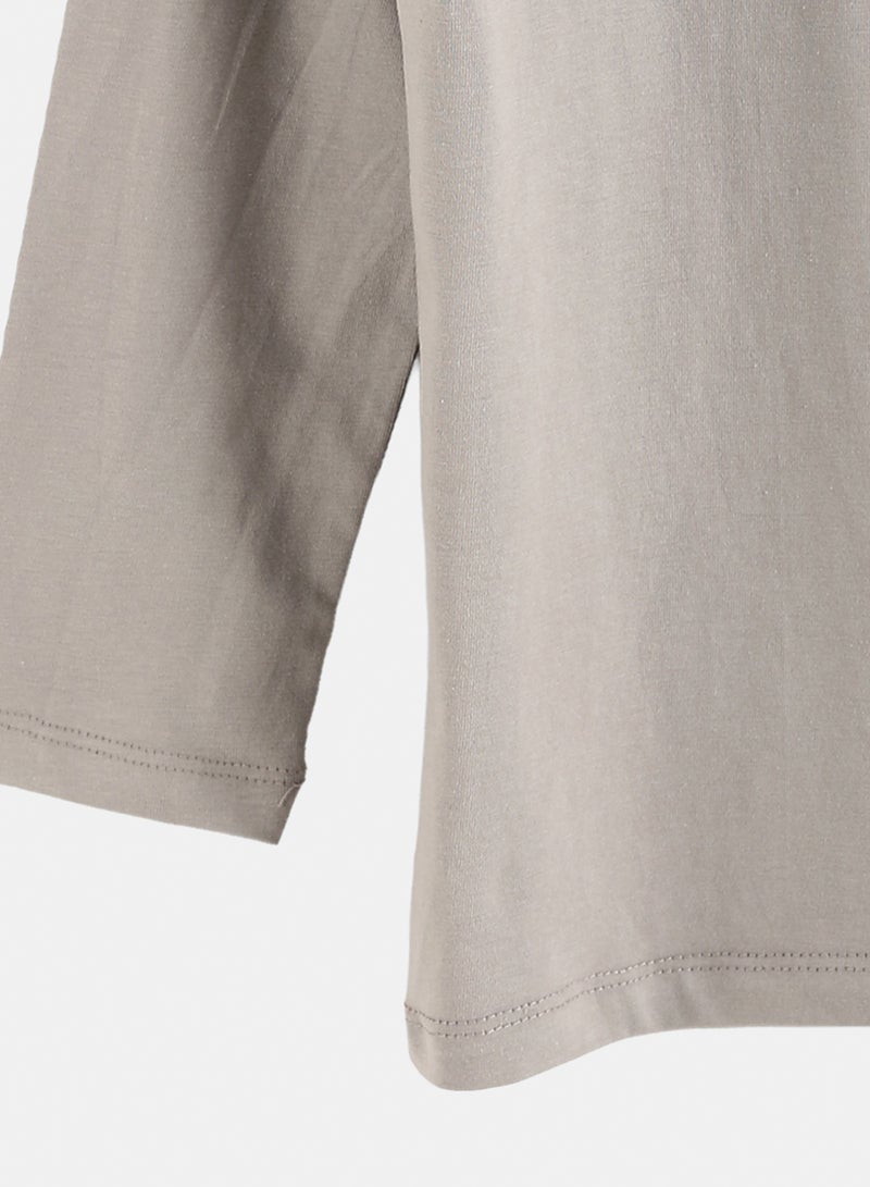 Andora Cotton Printed T-Shirt - Silver - Image 3