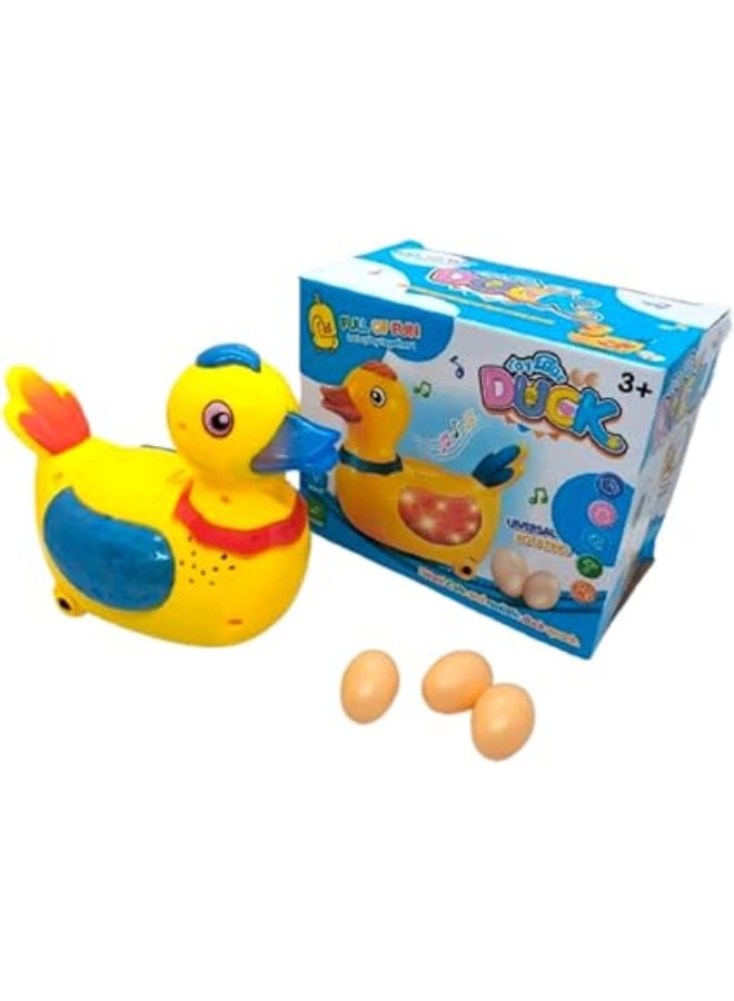 Musical Yellow Duck Toy for Kids, Set of 3 Eggs, for Children Over 3 Years Old - Image 2