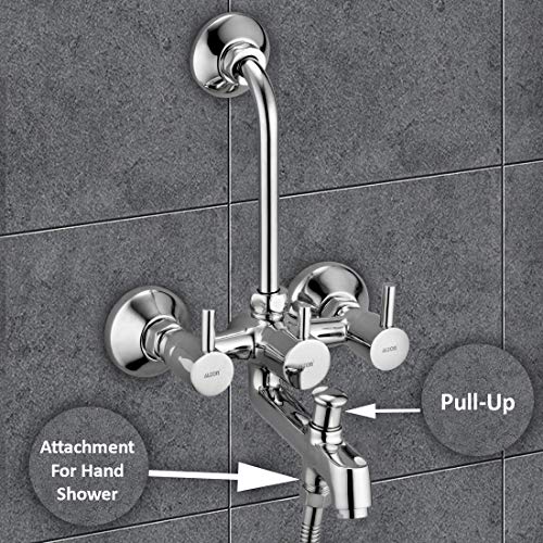 ALTON GRC3830 Brass, 3-in-1 Wall Mixer With 5-Function Overhead and Hand Shower Set (Chrome) - Image 4