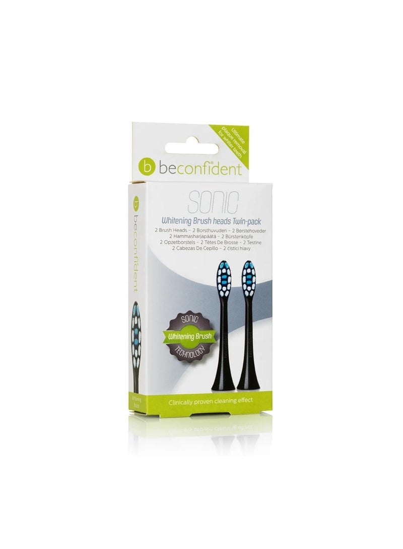 Beconfident فرشاة تبييض الأسنان سونيك حزمة مزدوجة سوداء