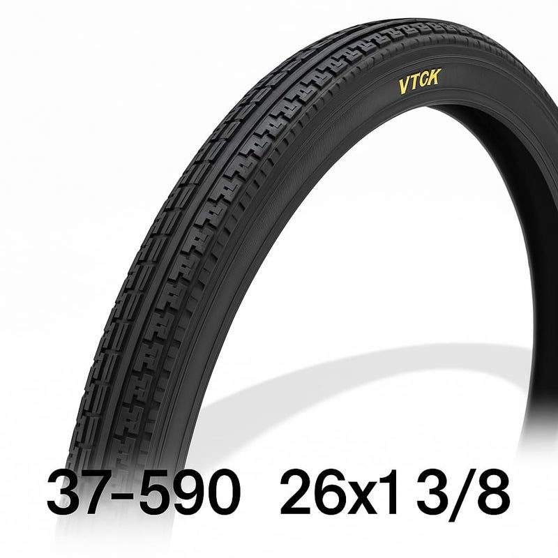 V-Tovic Tires 26 Inch Bicycle Tire – 37-590 (26x1 3/8) Premium Road & Hybrid Bike Tire, Durable Rubber Compound, Strong Sidewall Protection, Anti-Slip Grooved Tread, Ideal for Commuting & Long Rides - Image 5