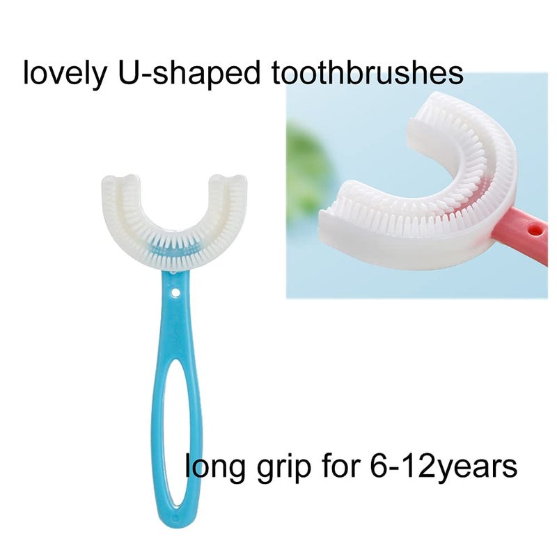 MARMIX U Shaped Toothbrush for Kids Manual Whitening Toothbrush Silicone Brush Head for Kids Children Infant Toothbrush For 6-12 Years Mouth-Cleaning (Multicolor, 1 Pcs) - Image 2