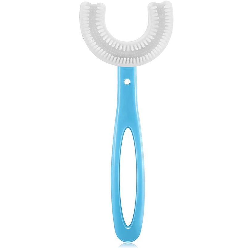 MARMIX U Shaped Toothbrush for Kids Manual Whitening Toothbrush Silicone Brush Head for Kids Children Infant Toothbrush For 6-12 Years Mouth-Cleaning (Multicolor, 1 Pcs) - Image 1