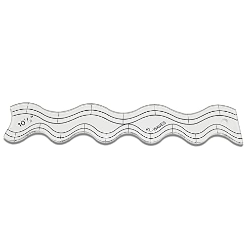 YICBOR Wave Edge Quilting Ruler Template - Clear Wave Quilter's Ruler for Domestic Sewing Machine - Image 4