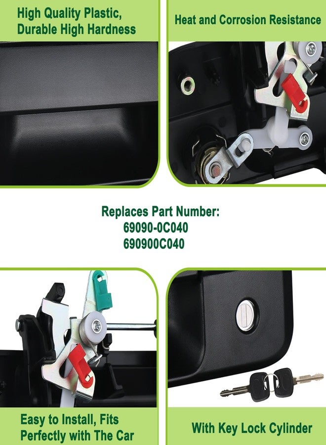 omoZone Tailgate Handle Liftgate Latch Handle with Key Lock Cylinder Compatible with 2007-2013 Toyota Tundra Replaces 69090-0C040 690900C040 81213 - Image 5