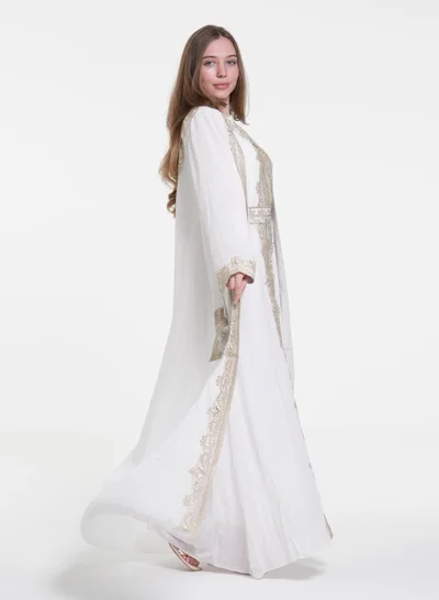 AL BENT AL SHARQIEH belted elegant kaftan dress