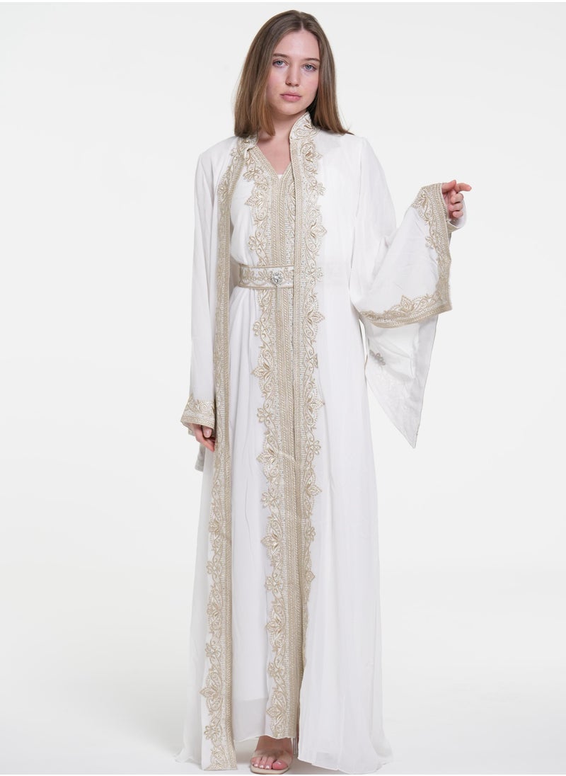 AL BENT AL SHARQIEH women kaftan , arabian dress , jalabiya  - Image 2