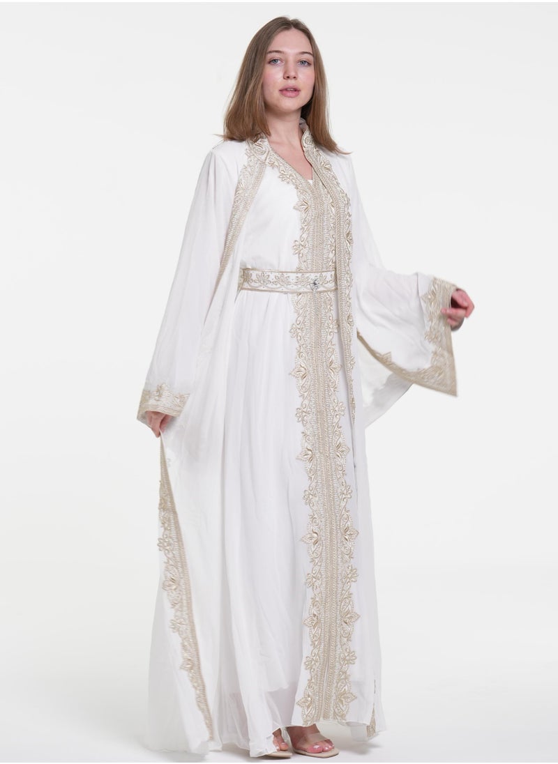 AL BENT AL SHARQIEH women kaftan , arabian dress , jalabiya  - Image 3