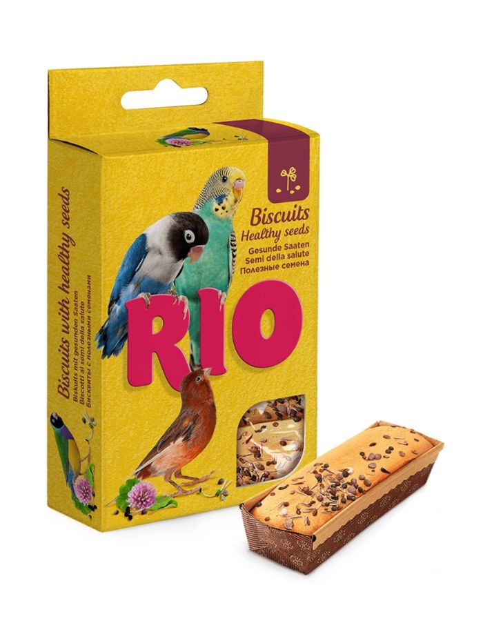 RIO Biscuits for All Birds with Healthy Seeds – Oven-Baked Natural Treats 5×7g